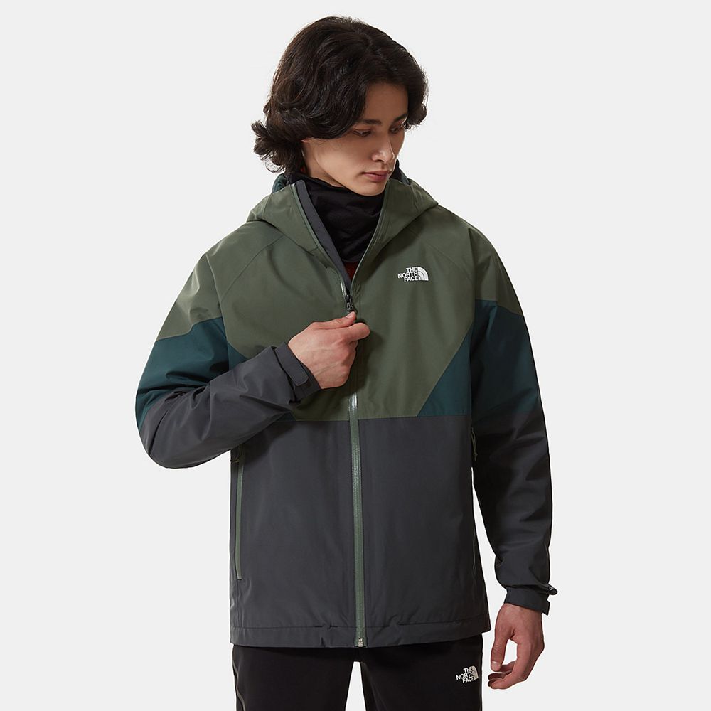 The North Face Waterproof Jackets Mens Australia - The North Face Lightning Navy / Turquoise Hiking